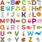 52PCS Alphabet & Animal Jelly Stickers, Thick Window Door Cling Decals